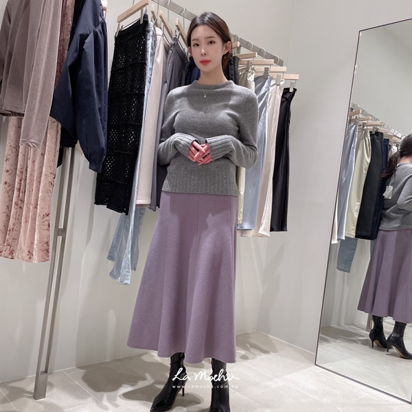 素面美麗諾羊毛上衣